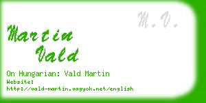 martin vald business card